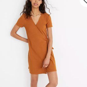 Madewell Wrap Dress Rust
